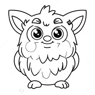 Cute Furby With Big Eyes Coloring Page 11582-9566