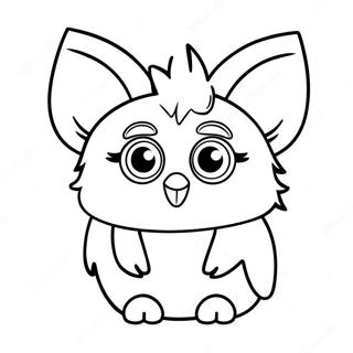 Cute Furby With Big Eyes Coloring Page 11582-9567