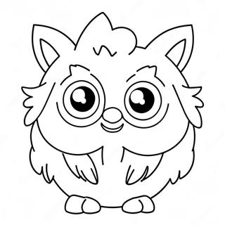 Cute Furby With Big Eyes Coloring Page 11582-9568