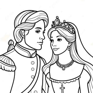 Prince And Princess Coloring Pages