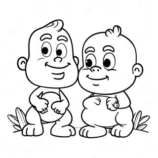 Arnold And Gerald Best Friends Coloring Page 11612-9610