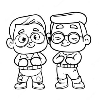 Arnold And Gerald Best Friends Coloring Page 11612-9611