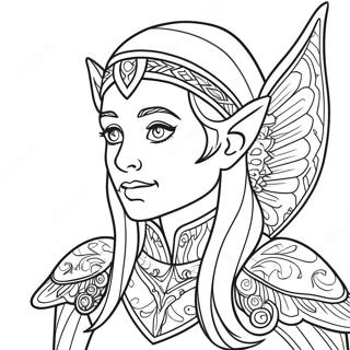 Realistic Elf For Adults Coloring Pages