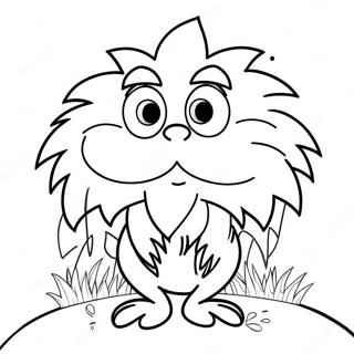 Cute Lorax With Mustache Coloring Page 1162-929