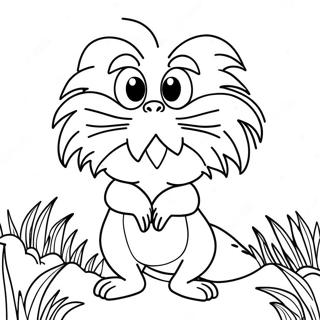 Cute Lorax With Mustache Coloring Page 1162-930