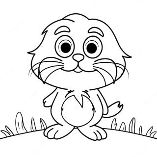 Cute Lorax With Mustache Coloring Page 1162-931