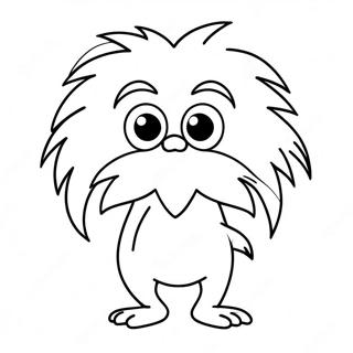 Cute Lorax With Mustache Coloring Page 1162-932