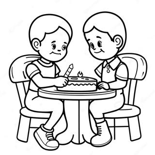 Respectful Children Sharing Coloring Page 11642-9614