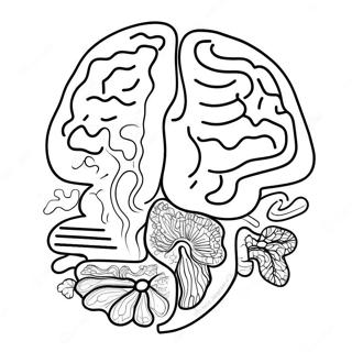 Colorful Brain Anatomy Coloring Page 11662-9627