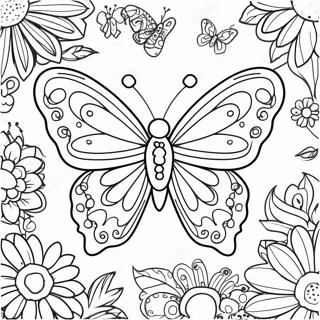 Unique Butterfly Coloring Page 11681-9642