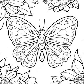 Unique Butterfly Coloring Page 11681-9644