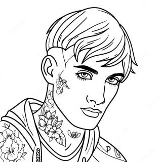 Lil Peep Coloring Pages