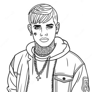 Lil Peep In Stylish Outfit Coloring Page 11702-9666