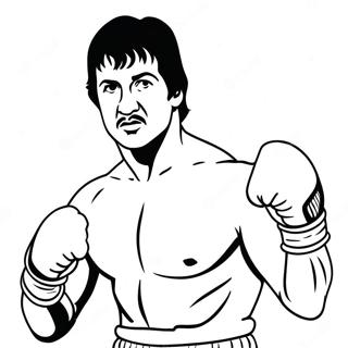 Rocky Balboa Boxing Coloring Page 11711-9664