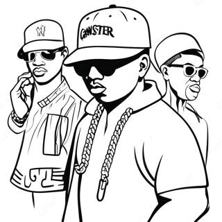 Hip Hop Gangster Coloring Page 11731-9675