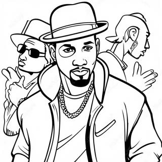 Hip Hop Gangster Coloring Page 11731-9676