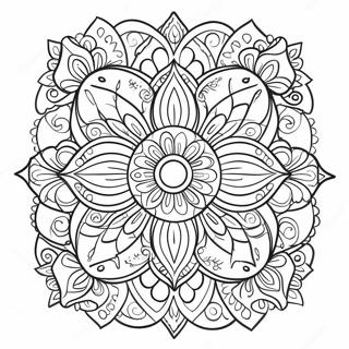 Relaxation Flower For Adults Coloring Pages