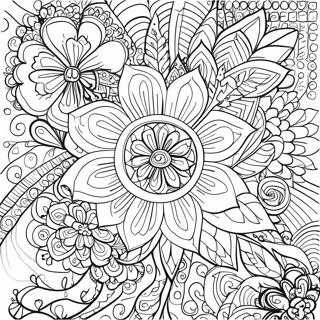 Relaxation Flower Mandala Coloring Page 11741-9683