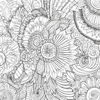 Intricate Geometric Patterns Coloring Page 11752-9694