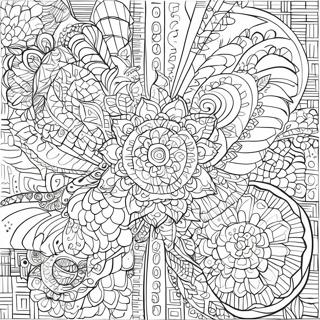 Intricate Geometric Patterns Coloring Page 11752-9696