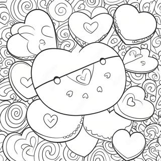 Conversation Hearts Coloring Pages