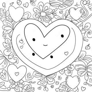 Conversation Hearts Coloring Page 11771-9702