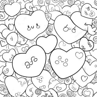 Conversation Hearts Coloring Page 11771-9703