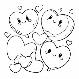 Cute Conversation Hearts Coloring Page 11772-9705