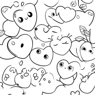 Cute Conversation Hearts Coloring Page 11772-9706