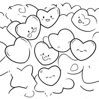 Cute Conversation Hearts Coloring Page 11772-9707