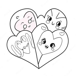 Cute Conversation Hearts Coloring Page 11772-9708