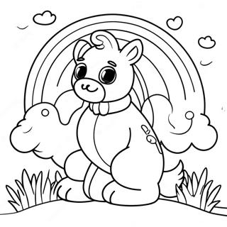 Red Rainbow Friends Coloring Pages