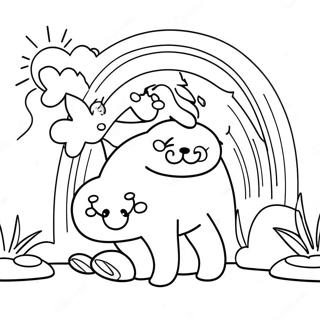 Red Rainbow Friends Coloring Page 11781-9728