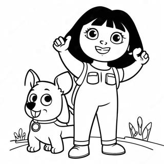 Dora And Boots Coloring Pages