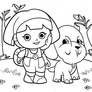 Dora And Boots Adventure Coloring Page 11791-9720