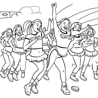 San Francisco 49ers Cheerleaders Coloring Page 11812-9742