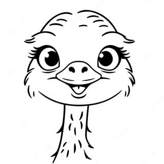 Ostrich Coloring Pages