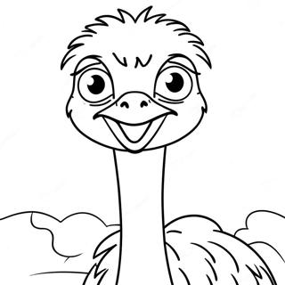 Ostrich Coloring Page 11821-9747