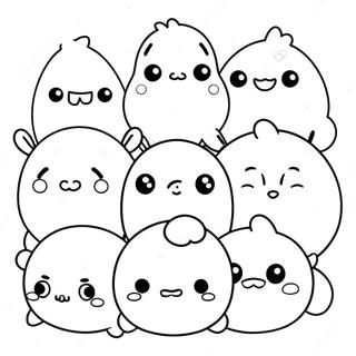 Cute Tsum Tsum Characters Coloring Page 11832-9756