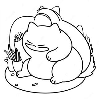 Snorlax Sleeping Coloring Page 11851-9771