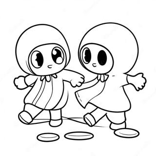 Squid Game Players In Action Coloring Page 11862-9781