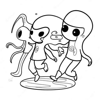 Squid Game Players In Action Coloring Page 11862-9782