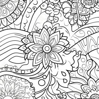 Tie Dye Coloring Pages