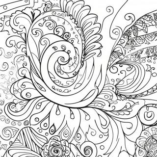 Vibrant Tie Dye Swirls Coloring Page 11882-9800