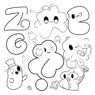 Colorful Number Characters Coloring Page 11892-9807