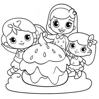 Strawberry Shortcake With Friends Coloring Page 11912-9822