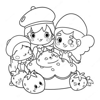 Strawberry Shortcake With Friends Coloring Page 11912-9824