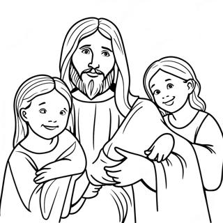 Jesus With Children Coloring Page 1192-951