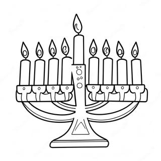 Cute Hanukkah Menorah Coloring Page 11931-9830