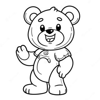 Cute Bruins Bear Mascot Coloring Page 11952-9850